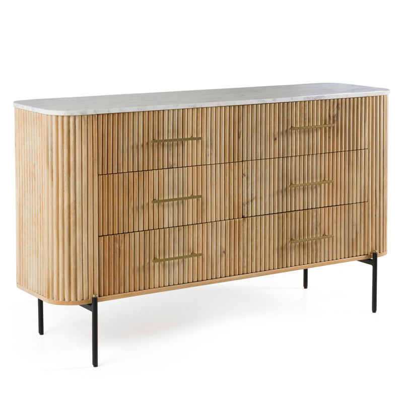 Modrest - Cambridge White Marble & Mango Dresser
