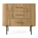 Modrest - Cambridge White Marble & Mango 3 Drawer Dresser