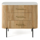 Modrest - Cambridge White Marble & Mango 3 Drawer Dresser