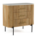 Modrest - Cambridge White Marble & Mango 3 Drawer Dresser