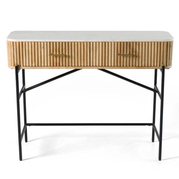 Modrest - Cambridge White Marble & Mango Vanity Table