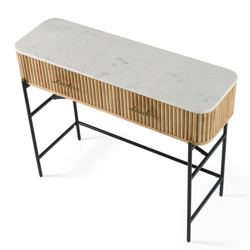 Modrest - Cambridge White Marble & Mango Vanity Table