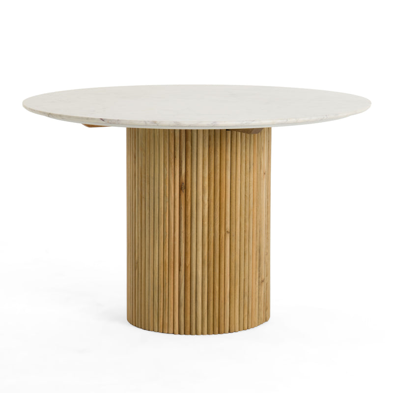 Modrest - Cambridge White Marble & Mango Round Dining Table