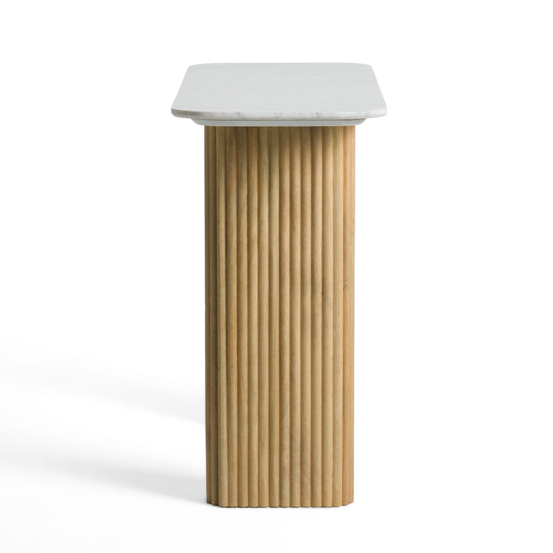 Modrest - Cambridge White Marble & Mango Console Table