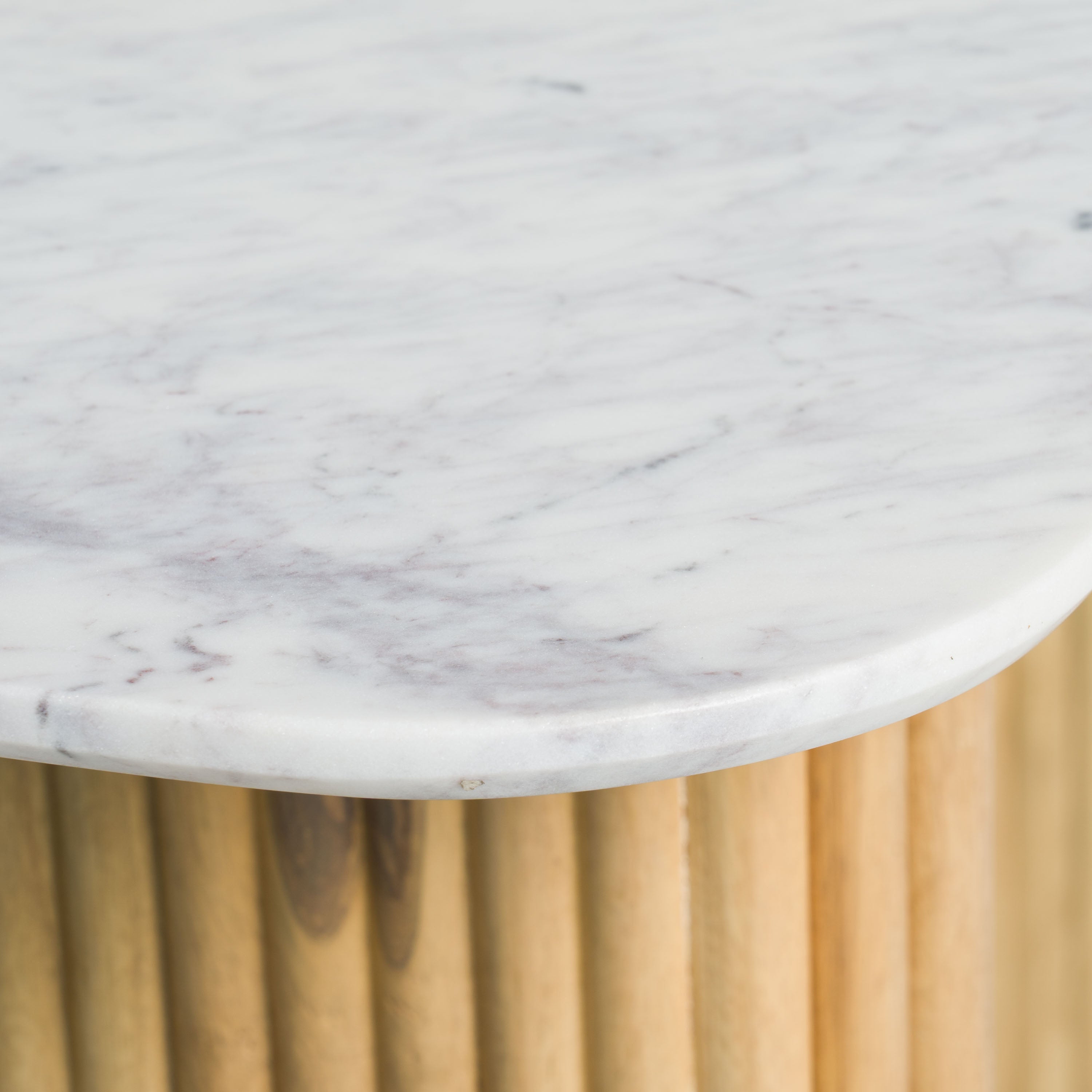 Modrest - Cambridge White Marble & Mango Console Table