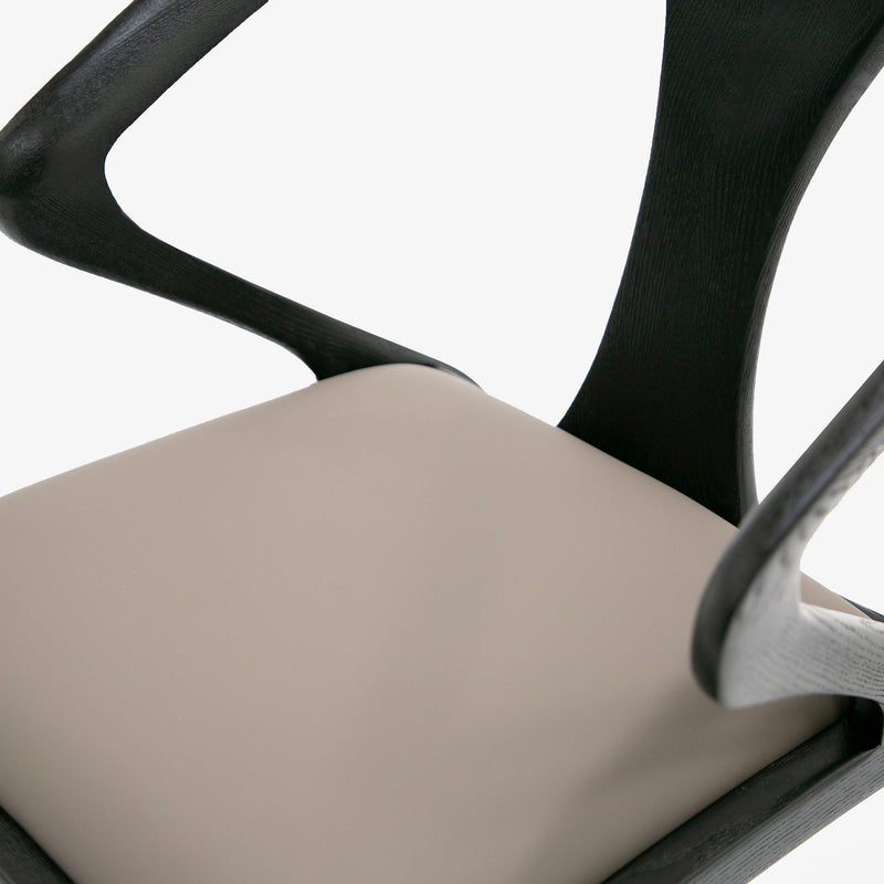 Modrest Campbell - Mid-Century Modern Grey & Black Ash Dining Chair