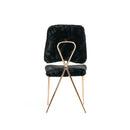 Candace - Modern Black Faux Fur Dining Chair (Set of 2)