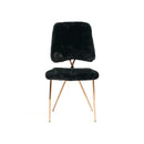 Candace - Modern Black Faux Fur Dining Chair (Set of 2)