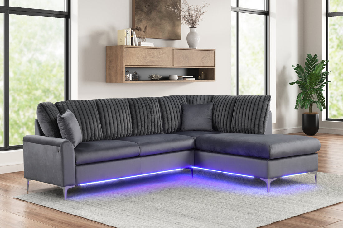 Candy Sectional with LED Lights – FREE TV or Area Rug!