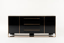 Nova Domus Cartier Modern Black & Rosegold Buffet