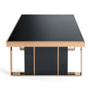Nova Domus Cartier Modern Black & Rosegold Coffee Table