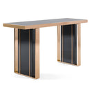 Nova Domus Cartier Modern Black & Rosegold Console Table