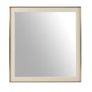 Nova Domus Cartier - Modern Beige Shagreen Brushed Brass Mirror