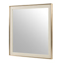 Nova Domus Cartier - Modern Beige Shagreen Brushed Brass Mirror