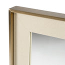 Nova Domus Cartier - Modern Beige Shagreen Brushed Brass Mirror