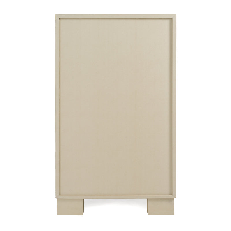 Nova Domus Cartier - Modern Beige Shagreen and Brushed Brass Chest
