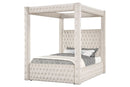 Castle Black or Cream Platform Bed - Queen, King