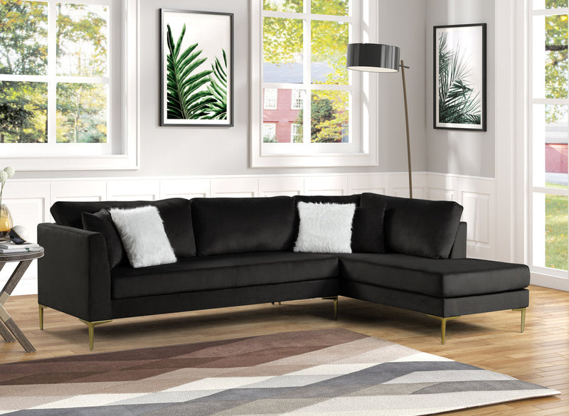 Catalina Velvet Sectional – FREE TV or Area Rug!