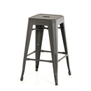 Dink - Modern Grey Metal Bar Stool (Set of 4)