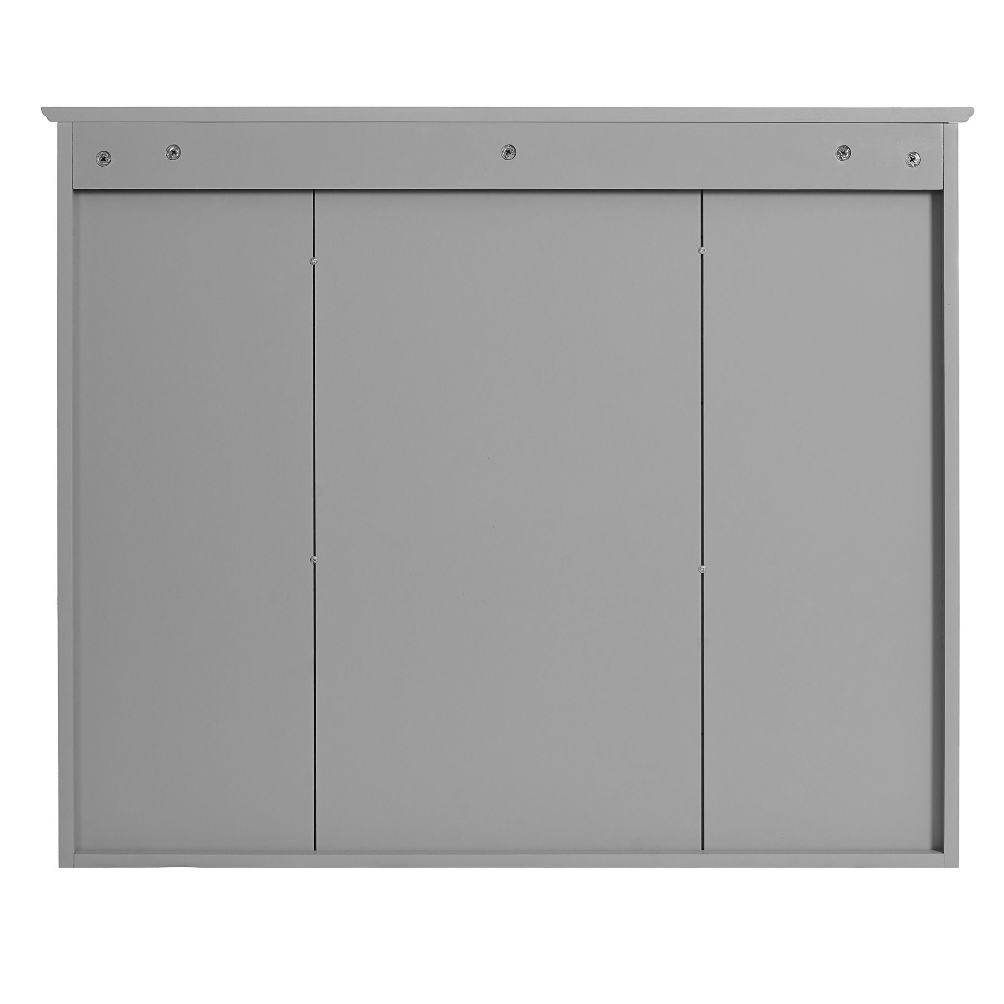 Wall Mounted Bathroom Medicine Wall Cabinet With Mirror & Open Shelves