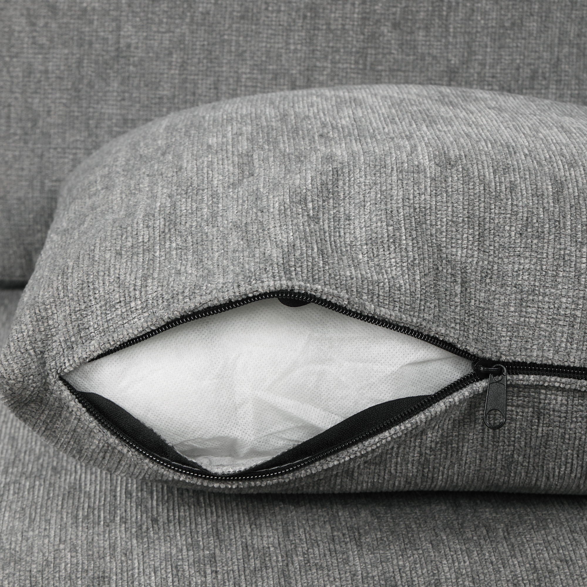 Modern 2 Seater Loveseat Sofa With Pull-Out Bed, Fabric, Built-In USB Ports & Cup Holders