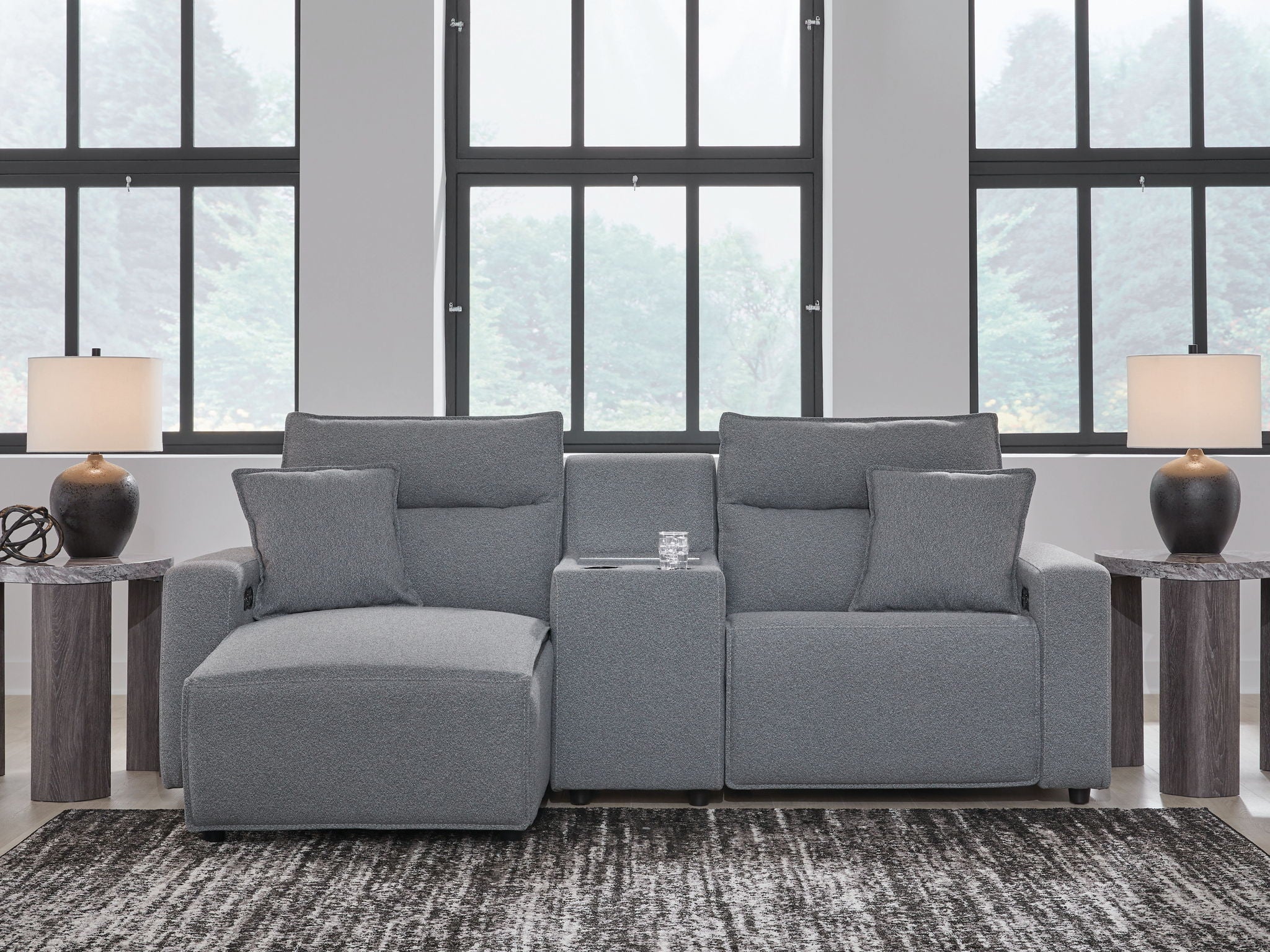 ModMax II - Salt And Pepper - Reclining Sectional
