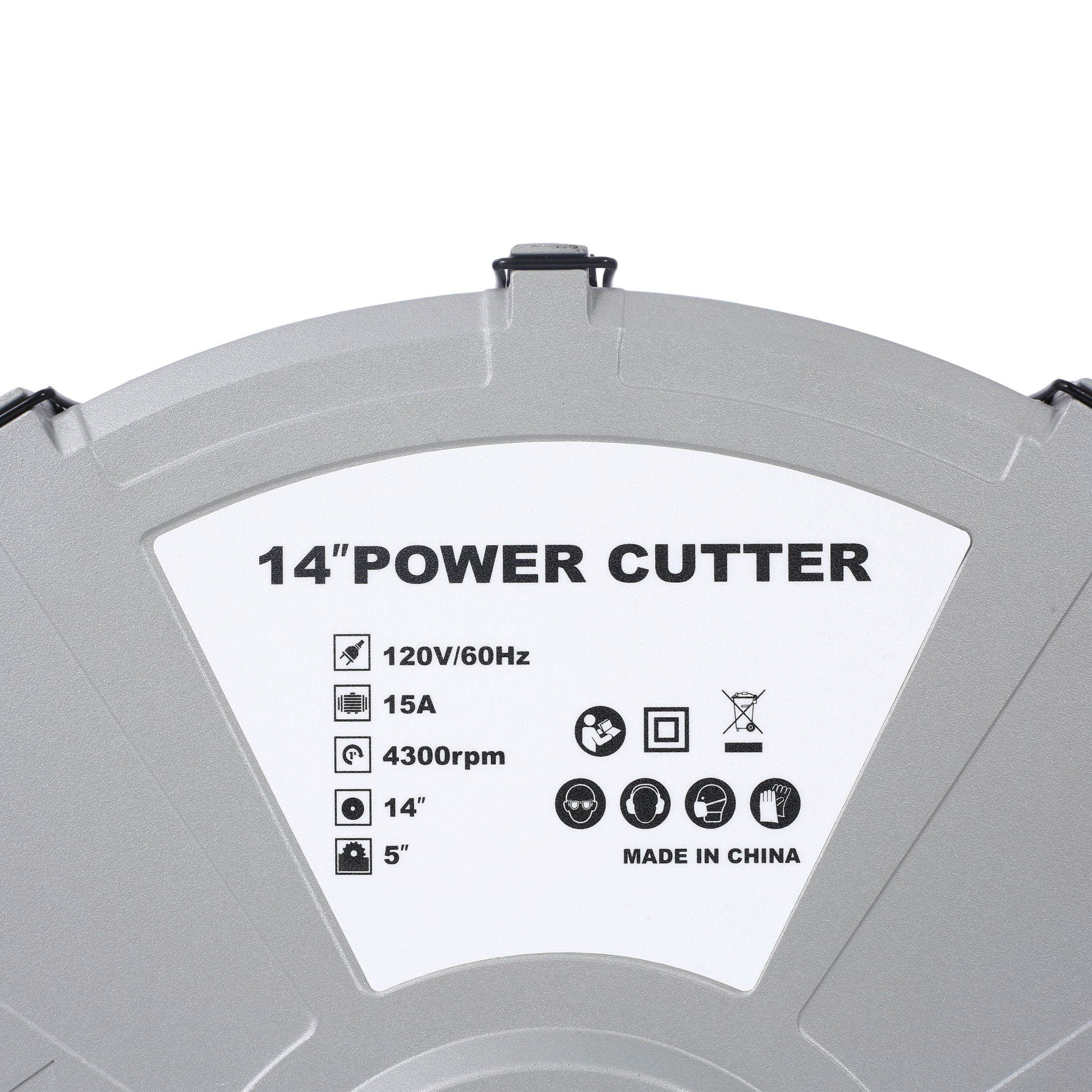 Portable Electric Corded Circular Concrete Saw 14" Wet / Dry Cutter 2600W Green Steel With Water Line & Guide Roller - Green