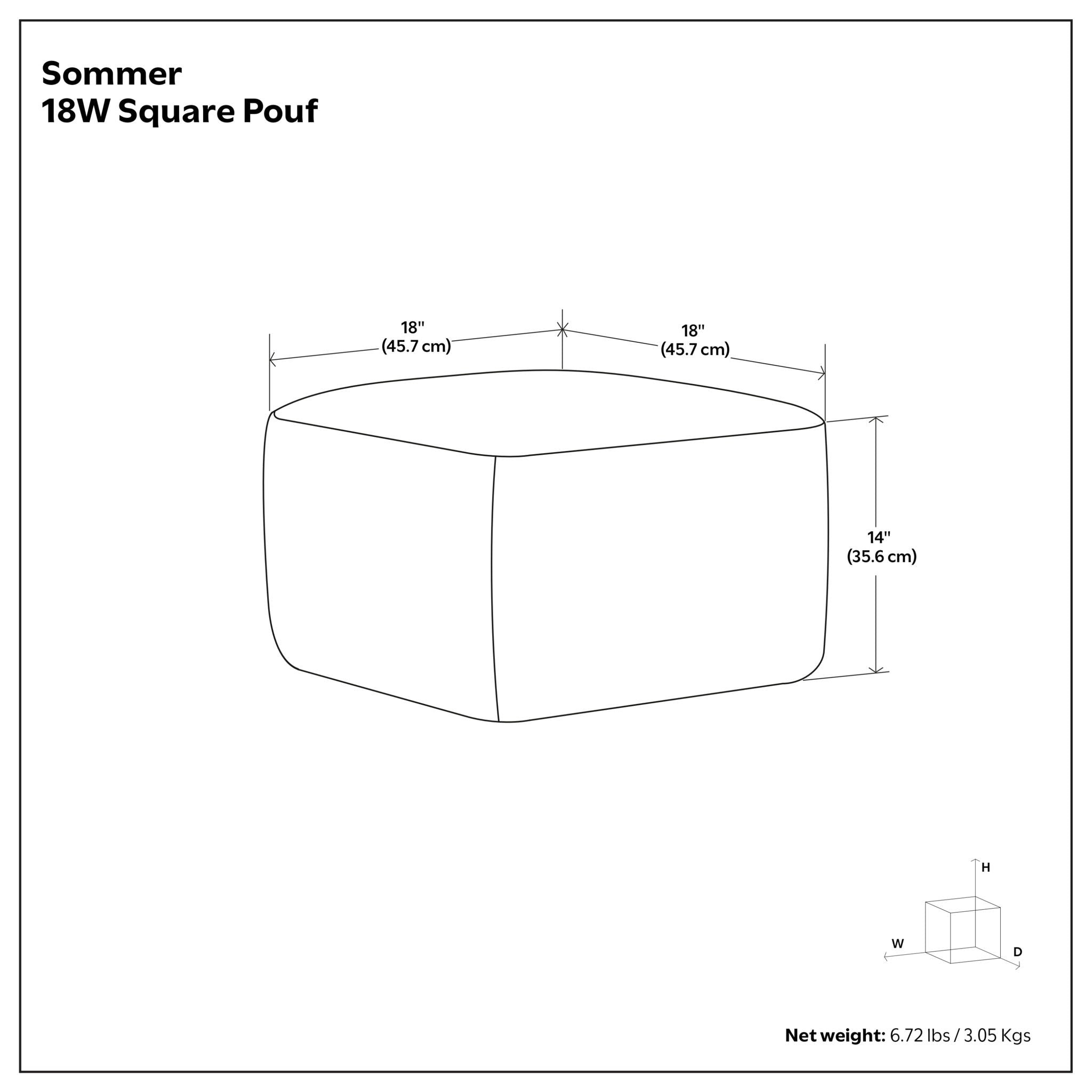 Sommer - Handcrafted Square Pouf