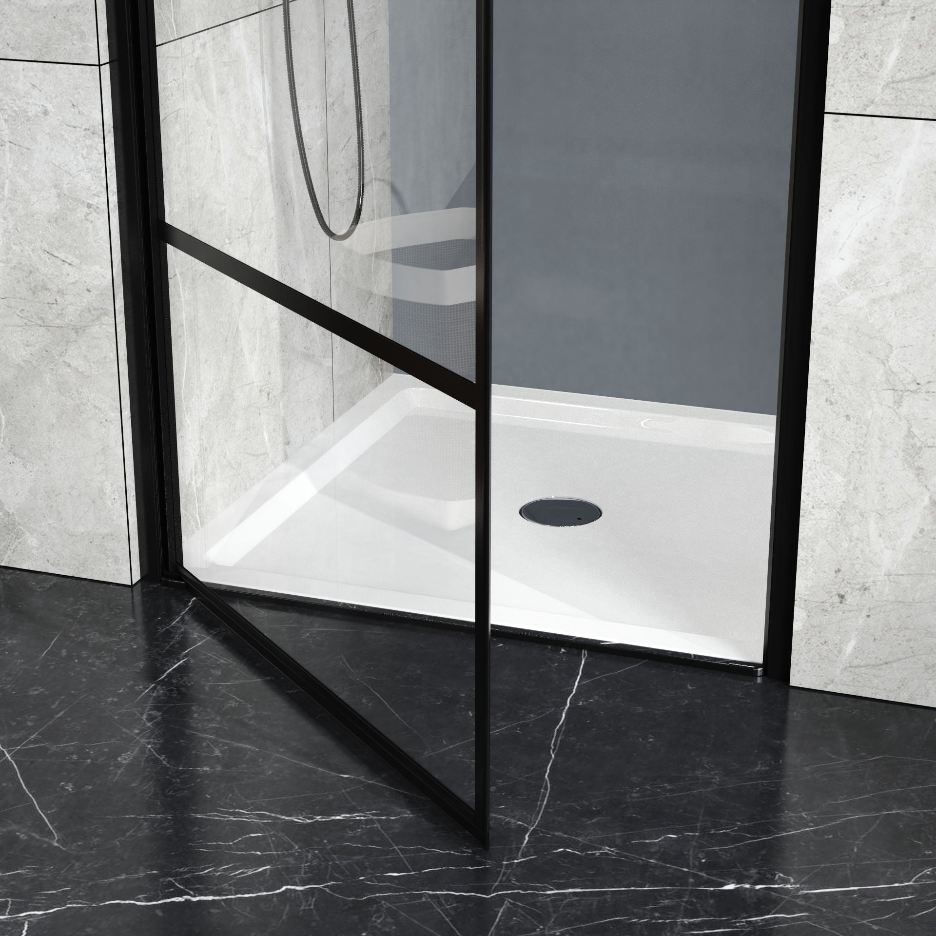 Shower Base With Centered Drain