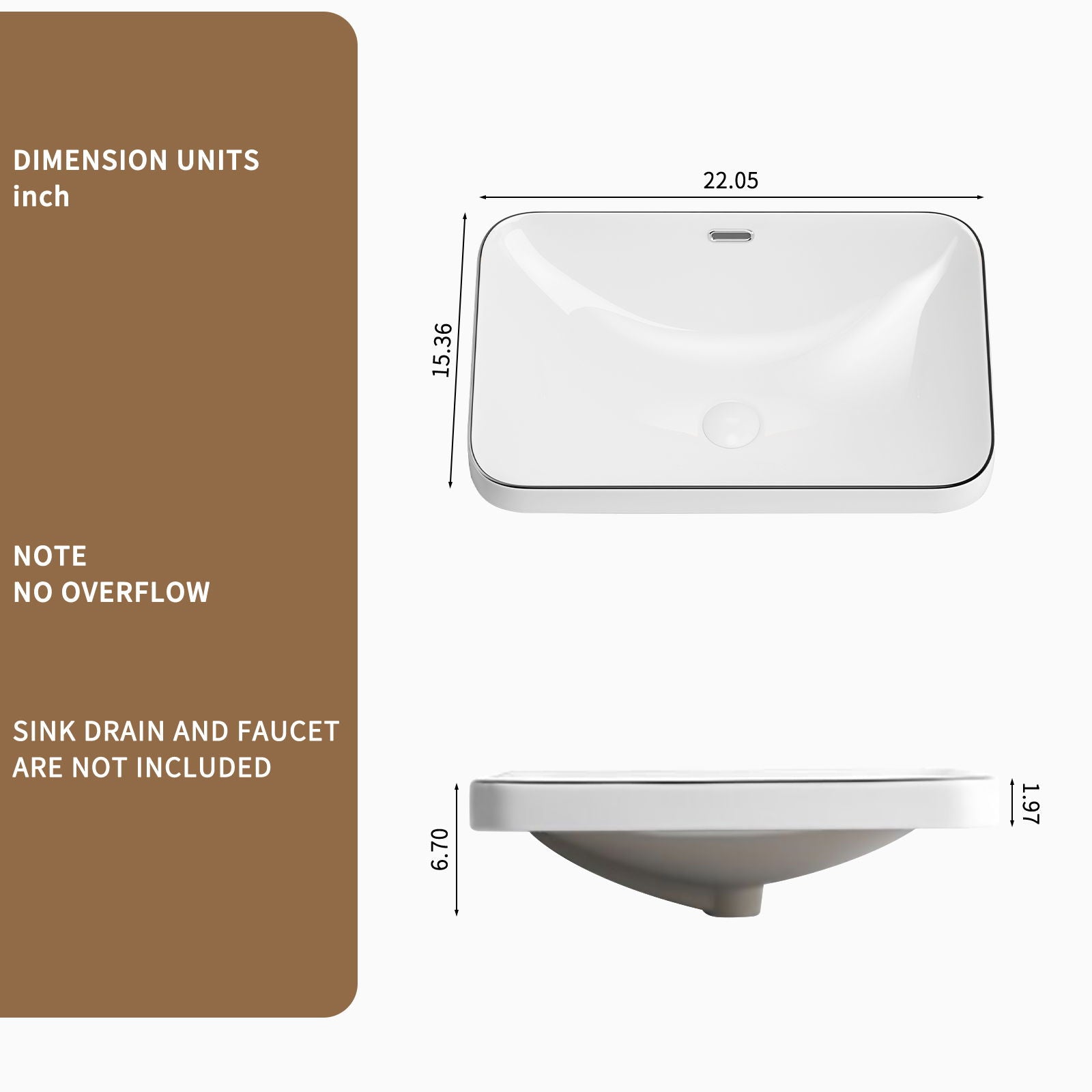 Undermount Bathroom Sink, Vessel Basin For Vanity Countertop - Milk White / Black