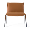 Modrest Cedric - Modern Camel Vegan Leather Accent Chair