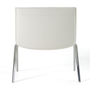 Modrest Cedric - Modern White Vegan Leather Accent Chair
