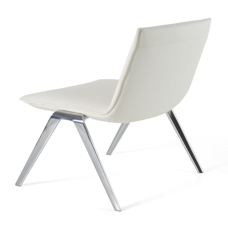 Modrest Cedric - Modern White Vegan Leather Accent Chair