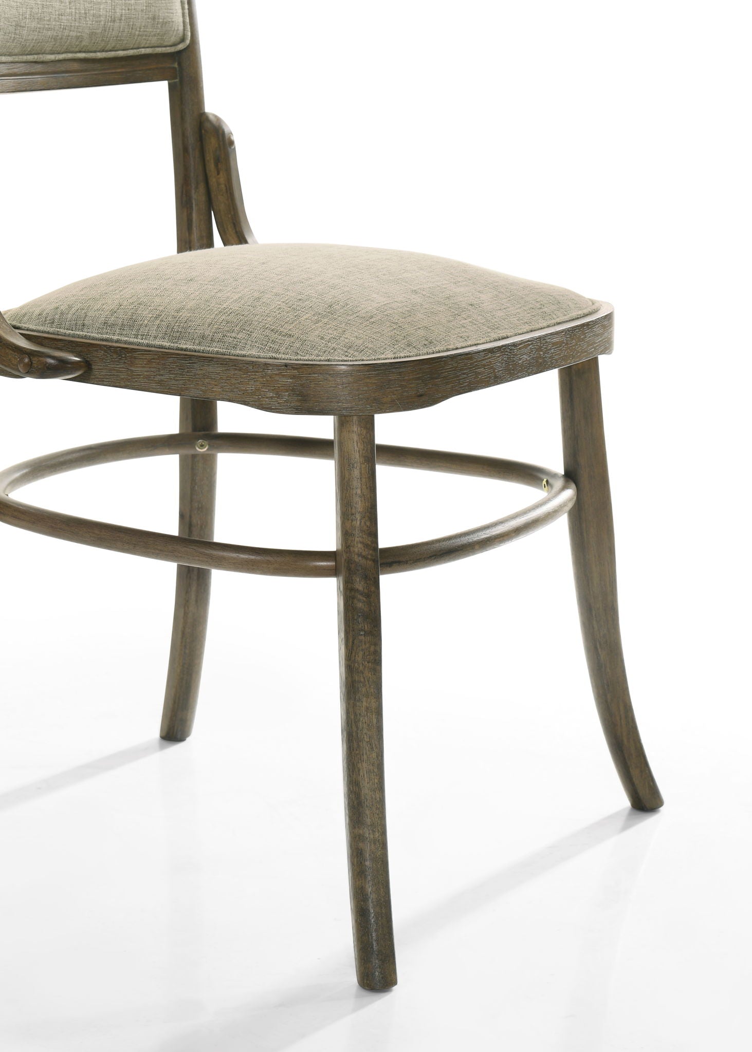 Bistro - Dining Table With Off Fabric Dining Chairs