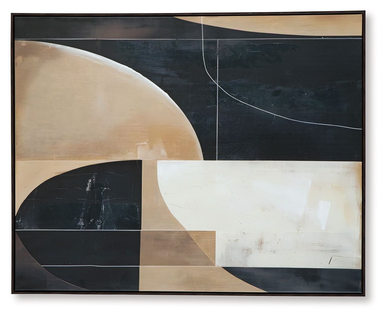 Ewanford - Wall Art - Black / Brown / Tan