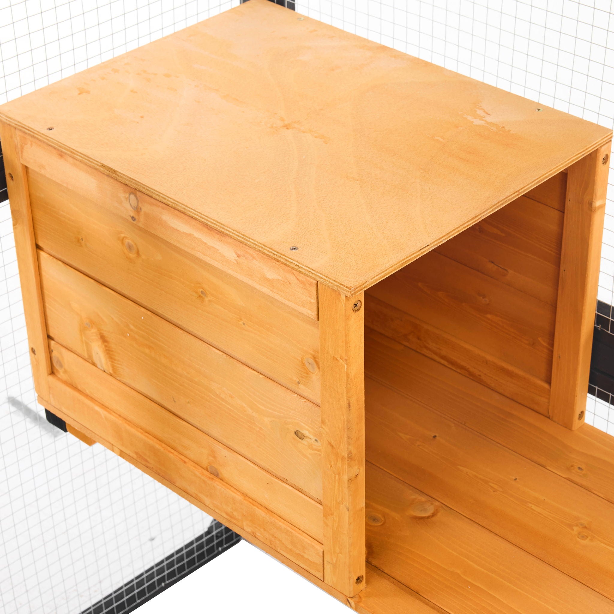 Outdoor Cat House, Diy Cat Enclosure Catio With Double Enter Doors