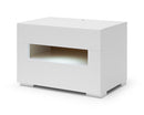 Ceres Modern White Lacquer Nightstand