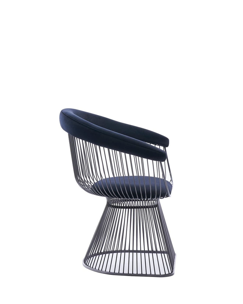 Modrest Chandler - Modern Black Velvet & Black Stainless Steel Dining Chair