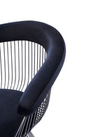 Modrest Chandler - Modern Black Velvet & Black Stainless Steel Dining Chair