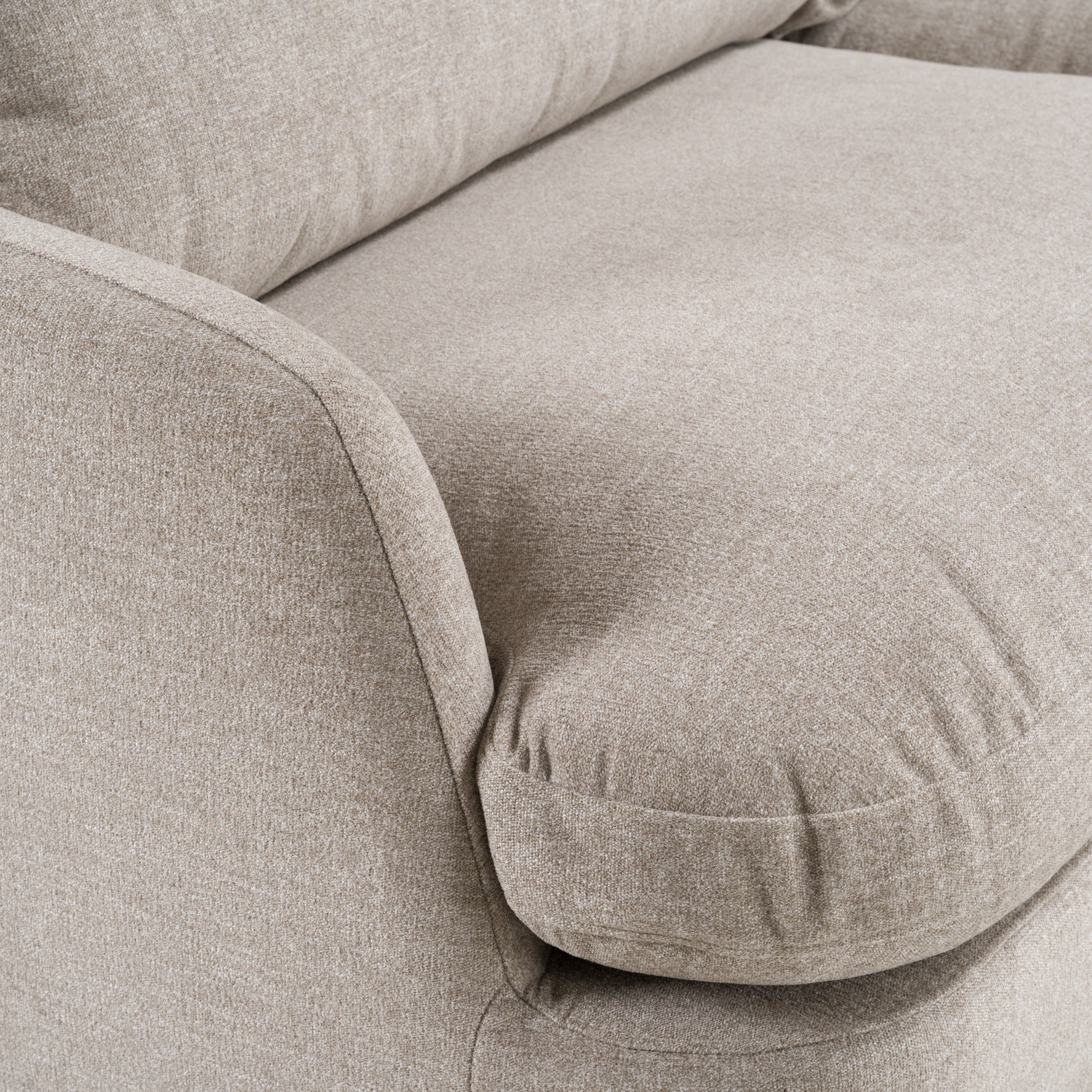 Divani Casa Chantry - Modern Grey Sand Fabric Sectional Sofa