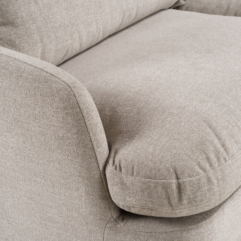 Divani Casa Chantry - Modern Grey Sand Fabric Sectional Sofa