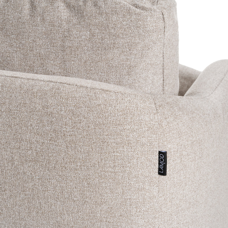 Divani Casa Chantry - Modern Grey Sand Fabric Sectional Sofa