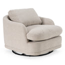 Divani Casa Chantry - Modern Grey Sand Fabric Swivel Accent Chair