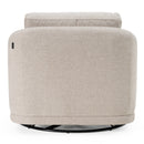 Divani Casa Chantry - Modern Grey Sand Fabric Swivel Accent Chair