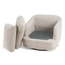 Divani Casa Chantry - Modern Grey Sand Fabric Swivel Accent Chair