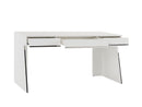 Modrest Chelsey- Modern White and Stainless Steel Desk