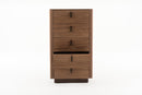 Modrest Chelton- Contemporary Walnut and White Ceramic Chest