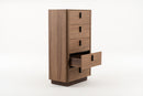 Modrest Chelton- Contemporary Walnut and White Ceramic Chest