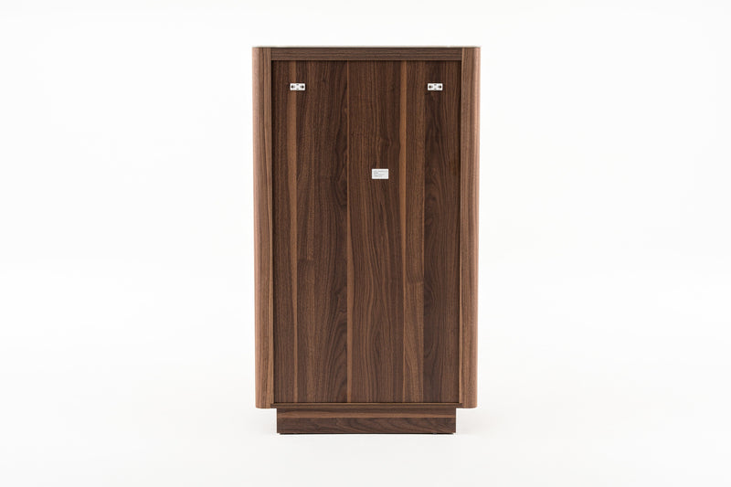 Modrest Chelton- Contemporary Walnut and White Ceramic Chest