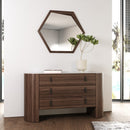 Modrest Chelton - Contemporary White Ceramic & Walnut Dresser